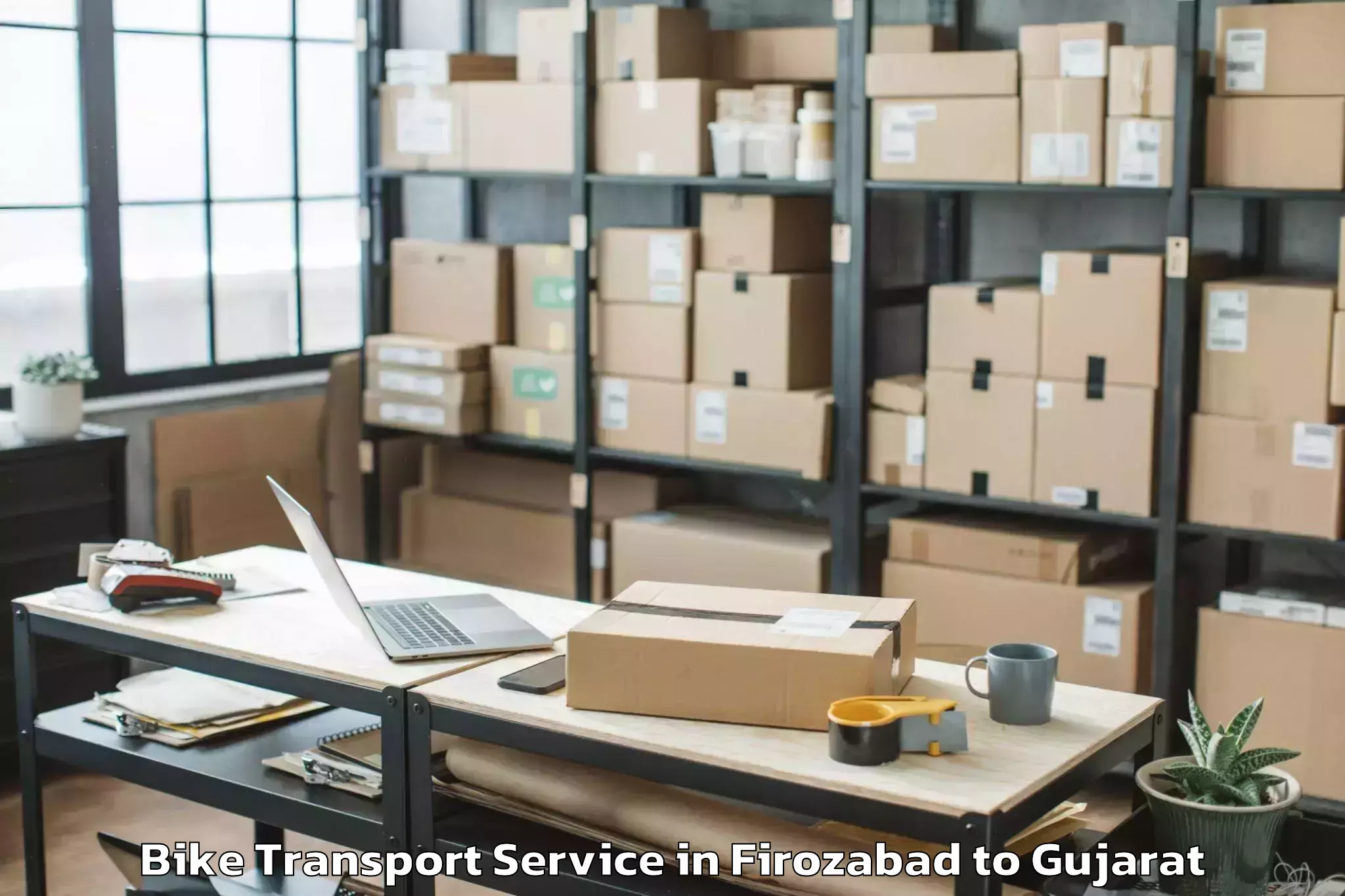 Firozabad to Lunavada Bike Transport Booking